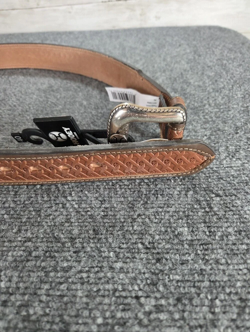 Hooey Brands Men’s Brown Basketweave Leather Belt Size 40 Western Cowboy